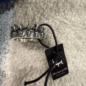 MySacrum CORONA BAND Silver Men's Ring